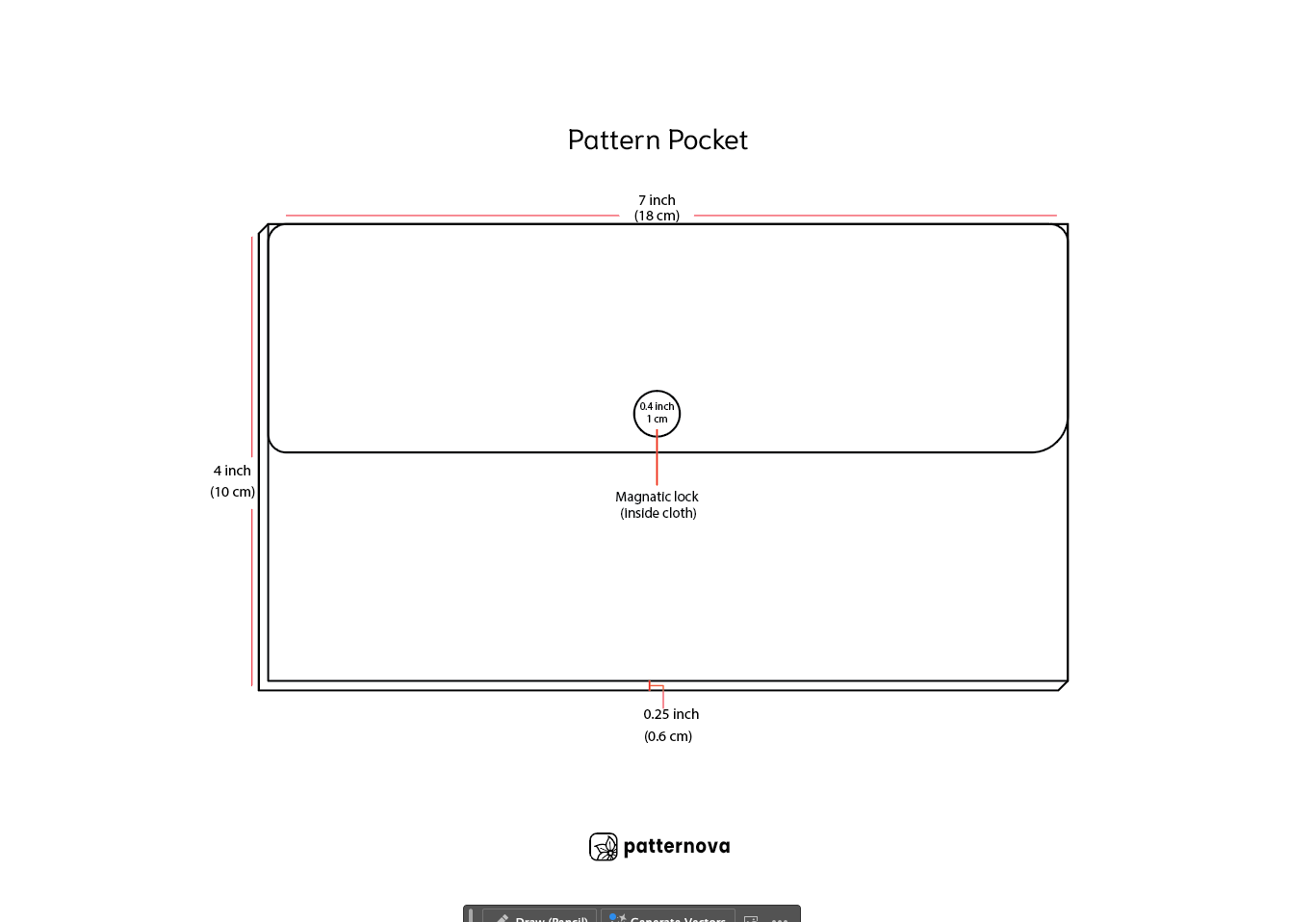 Bauhaus style Pattern Pocket