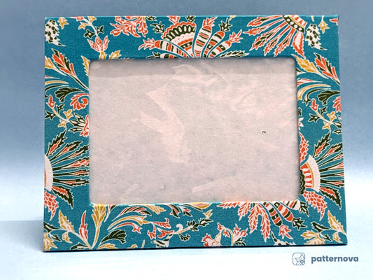 Turquoise Floral Fabric Essence Photo Frame