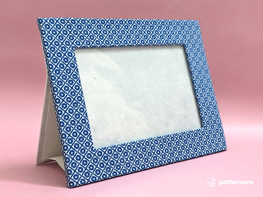 Blue Ditsy Fabric Essence Photo Frame